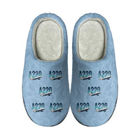 Thumbnail for Airbus A220-100 - Slippers - Cotton - Original Pattern - Light Blue