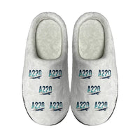 Thumbnail for Airbus A220-100 - Slippers - Cotton - Original Pattern - White