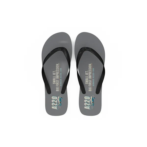 Airbus A220-100 - Slippers - Flip Flops - Cartoon - Gray
