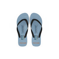 Thumbnail for Airbus A220-100 - Slippers - Flip Flops - Original + Name - Light Blue