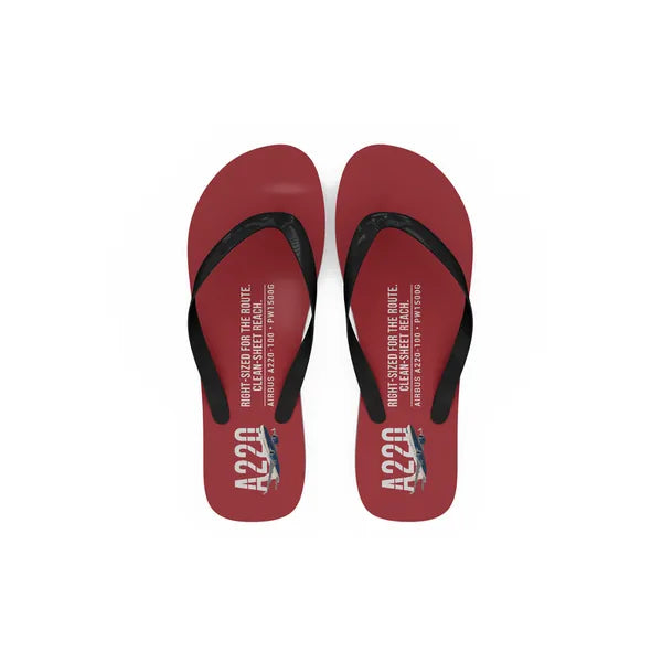 Airbus A220-100 - Slippers - Flip Flops - Original - Red