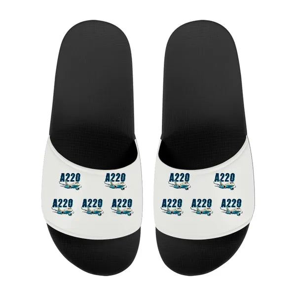 Airbus A220-100 - Slippers - Sport - Cartoon Pattern - White