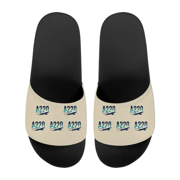 Airbus A220-100 - Slippers - Sport - Original Pattern - Beige