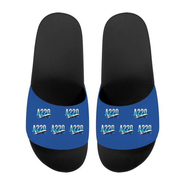 Airbus A220-100 - Slippers - Sport - Original Pattern - Blue