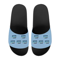 Thumbnail for Airbus A220-100 - Slippers - Sport - Original Pattern - Light Blue