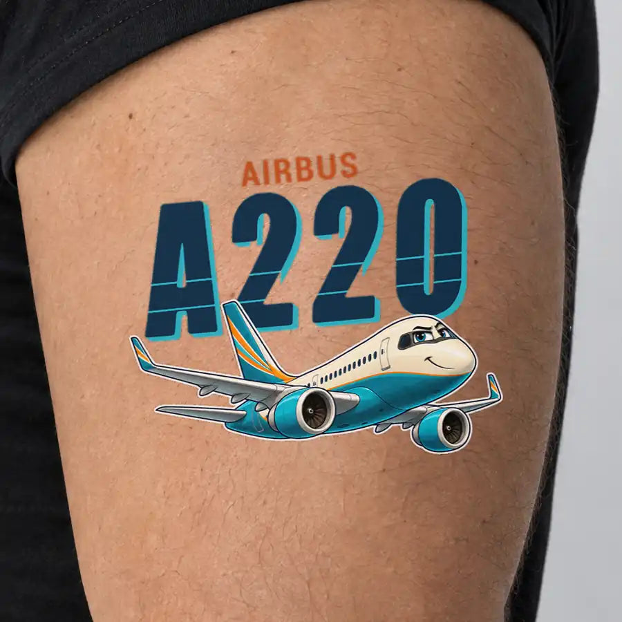 Airbus A220-100 - Tattoo - Cartoon - Man