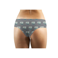 Thumbnail for Airbus A220-100 - Women Panties - Cartoon Pattern - Gray - Back
