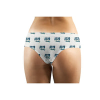 Thumbnail for Airbus A220-100 - Women Panties - Cartoon Pattern - White - Back
