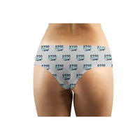 Thumbnail for Airbus A220-100 - Women Panties - Original Pattern - Light Gray - Back