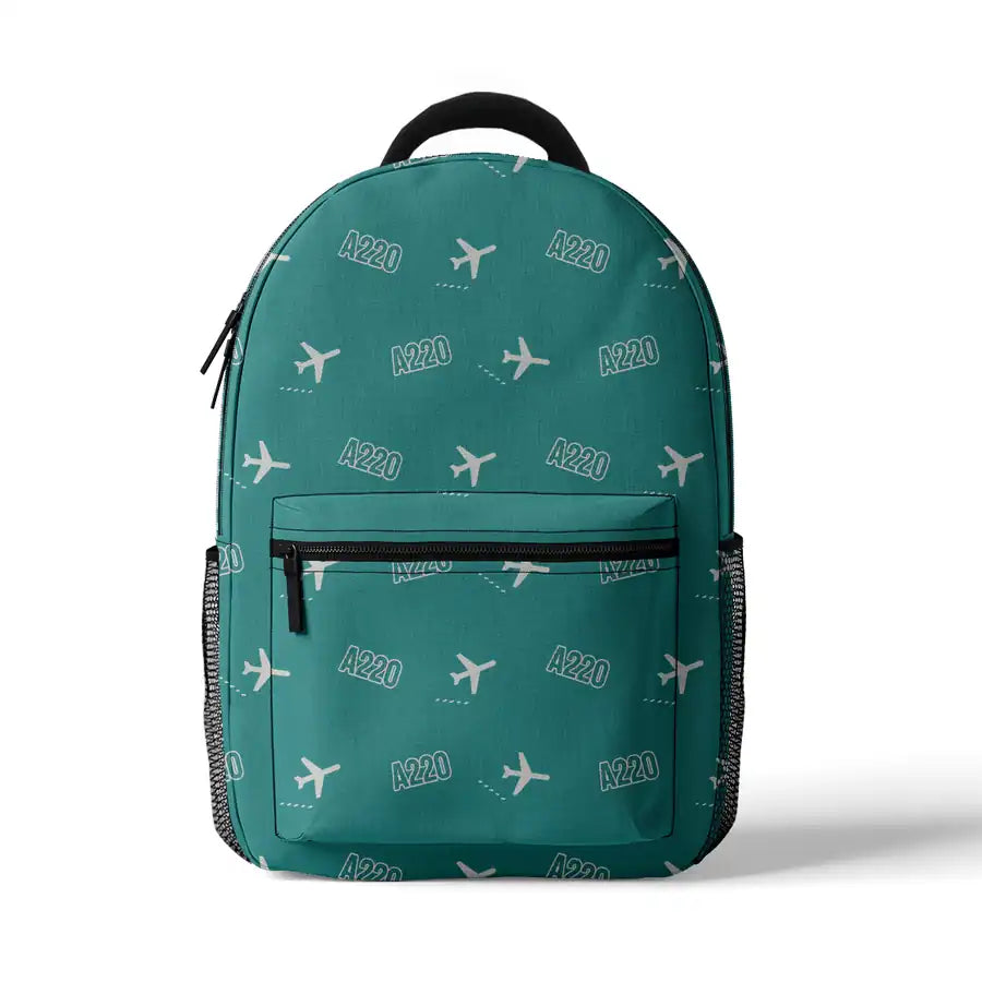 Airbus A220-300 - 3D Backpack - 3D Pattern - Turquoise