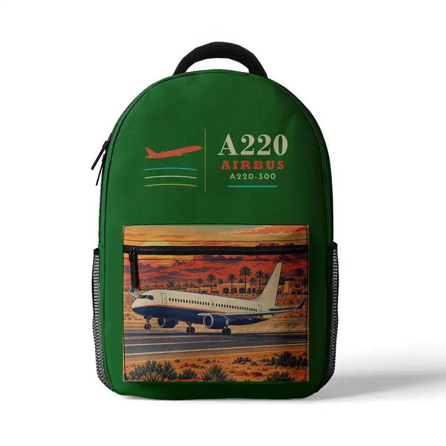 Airbus A220-300 - 3D Backpack - Green