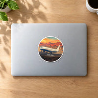Thumbnail for Airbus A220-300 - 3D - Circle Sticker - MacBook