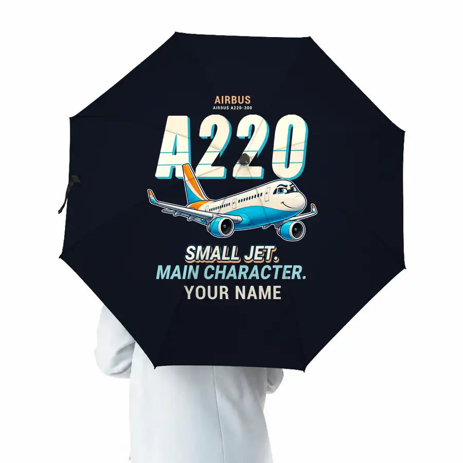 Airbus A220-300 - Cartoon + Name - Umbrella