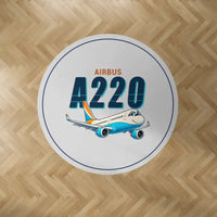 Thumbnail for Airbus A220-300 - Cartoon - Round Carpet - Light Gray