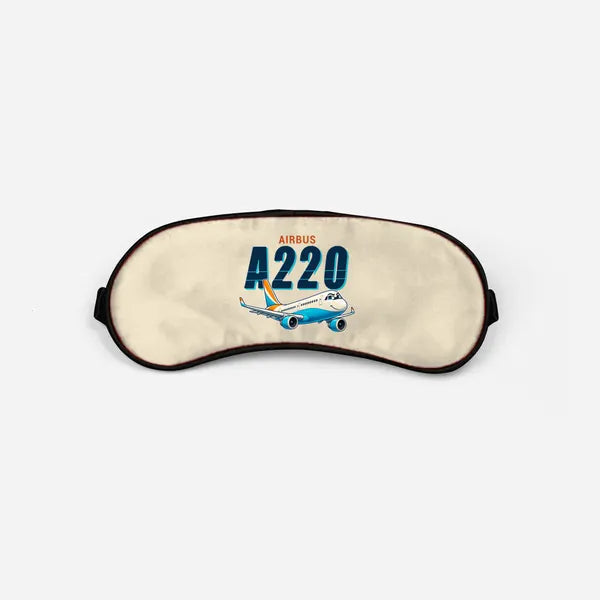Airbus A220-300 - Cartoon - Sleep Mask - Beige