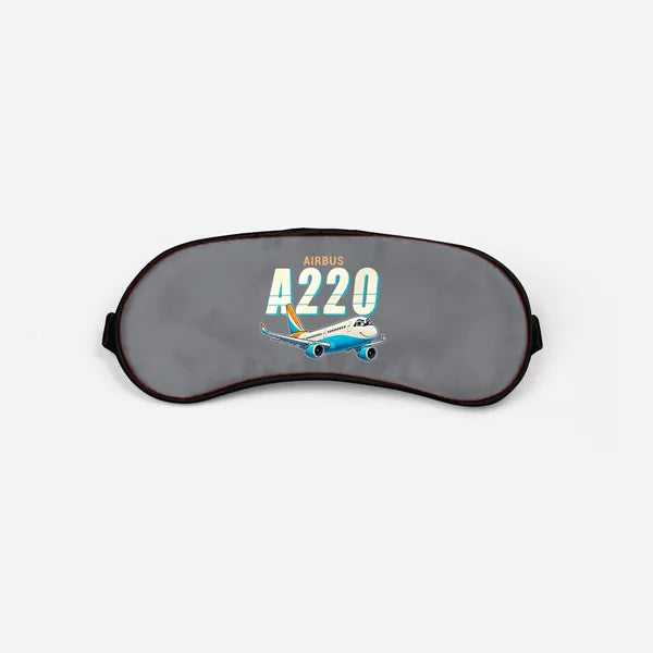 Airbus A220-300 - Cartoon - Sleep Mask - Gray