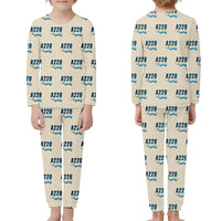 Thumbnail for Airbus A220-300 - Children Pajamas - Cartoon Pattern - Beige