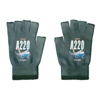 Thumbnail for Airbus A220-300 - Gloves - Cut - Cartoon + Name - Dark Green