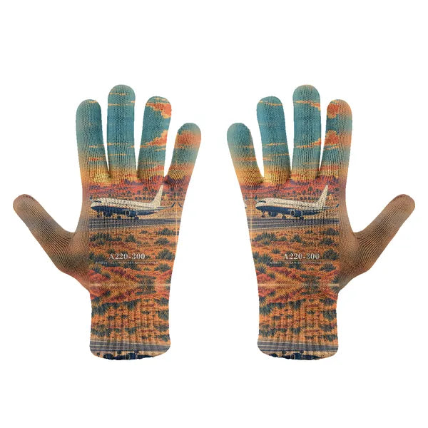Airbus A220-300 - Gloves - Full - 3D - Full Print