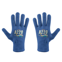 Thumbnail for Airbus A220-300 - Gloves - Full - Cartoon - Blue