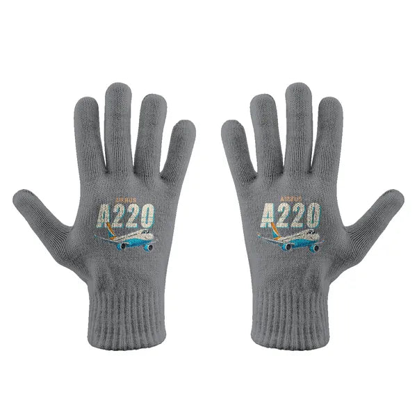 Airbus A220-300 - Gloves - Full - Cartoon - Gray