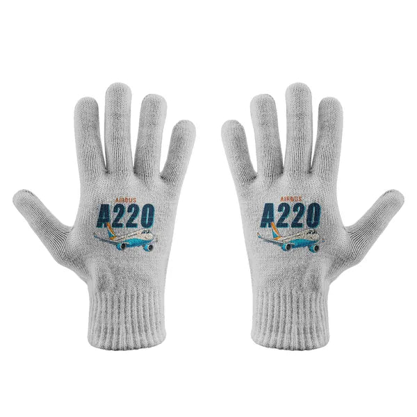 Airbus A220-300 - Gloves - Full - Cartoon - Light Gray