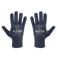 Thumbnail for Airbus A220-300 - Gloves - Full - Heritage + Name - Navy Blue