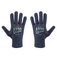 Thumbnail for Airbus A220-300 - Gloves - Full - Original + Name - Navy Blue