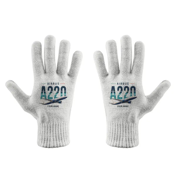 Airbus A220-300 - Gloves - Full - Original + Name - White
