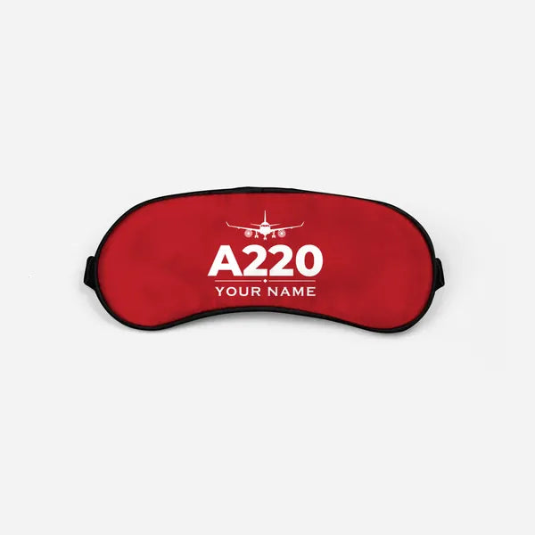 Airbus A220-300 - Heritage + Name - Sleep Mask - Red
