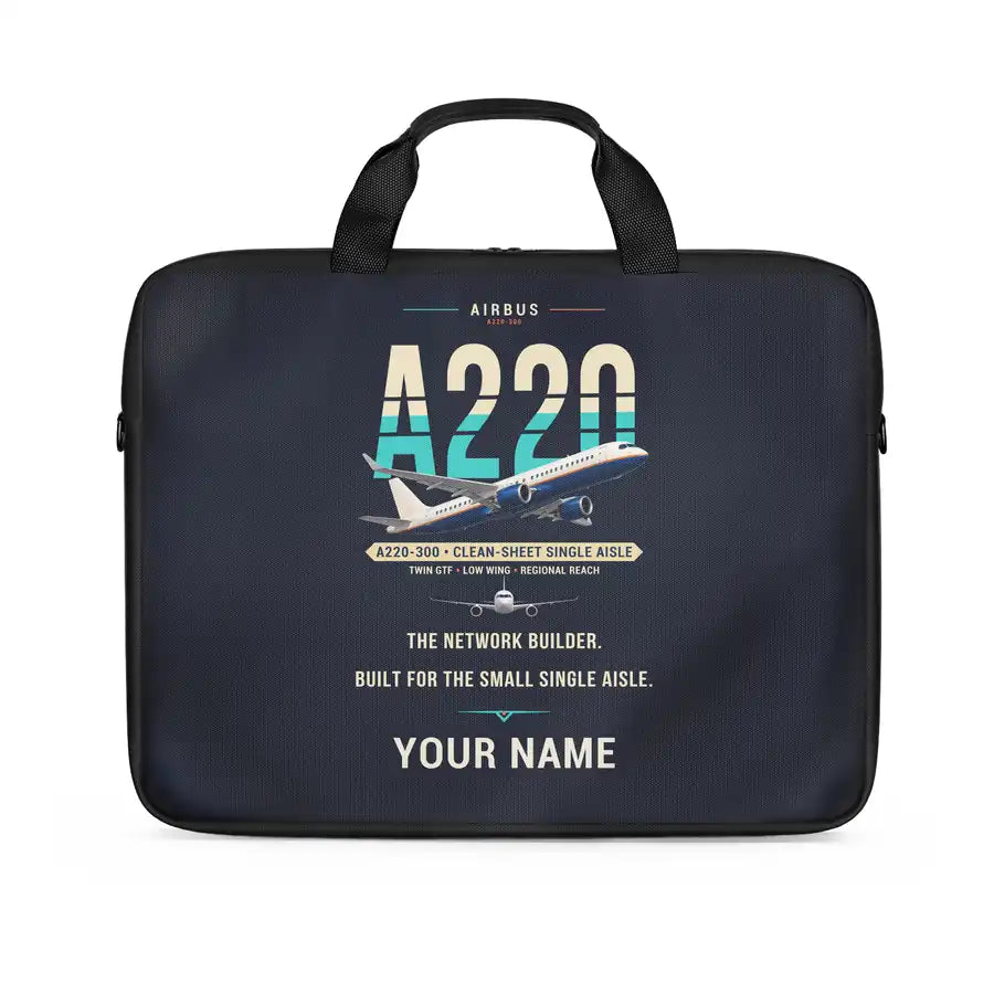 Airbus A220-300 - Original + Name - Laptop Bag
