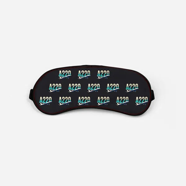 Airbus A220-300 - Original Pattern - Sleep Mask - Black