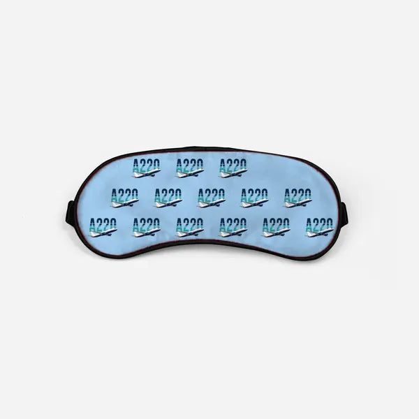 Airbus A220-300 - Original Pattern - Sleep Mask - Light Blue