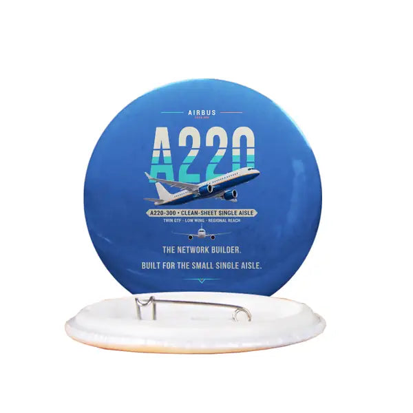 Airbus A220-300 - Original - Pin - Blue
