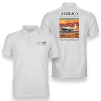 Thumbnail for Airbus A220-300 - Poster - Double-Side Polo - White