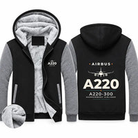 Thumbnail for Airbus A220-300 Zipped Sweatshirts - Heritage - Black & Gray
