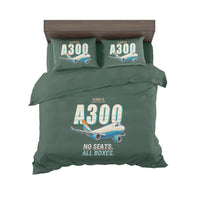 Thumbnail for Airbus A300-600F - Cartoon - Bedding Set - Dark Green