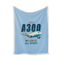 Thumbnail for Airbus A300-600F - Cartoon - Blanket - Light Blue