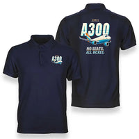 Thumbnail for Airbus A300-600F - Cartoon - Double-Side Polo - Navy Blue