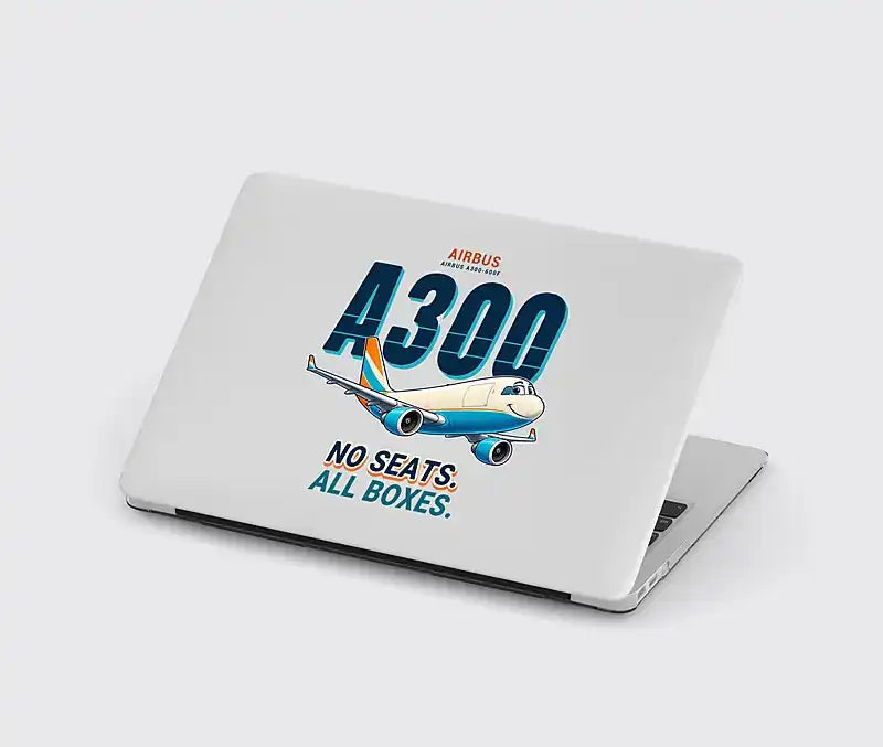 Airbus A300-600F - Cartoon - MacBook Case - Light Gray