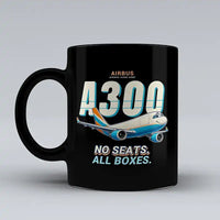 Thumbnail for Airbus A300-600F - Cartoon - Mug - Black