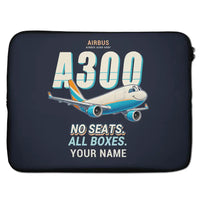 Thumbnail for Airbus A300-600F - Cartoon + Name - Laptop Sleeve