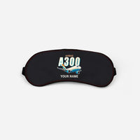 Thumbnail for Airbus A300-600F - Cartoon + Name - Sleep Mask - Black