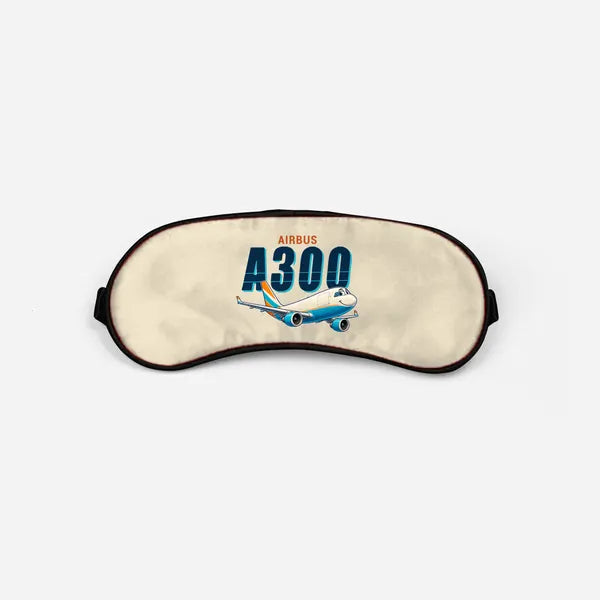 Airbus A300-600F - Cartoon - Sleep Mask - Beige