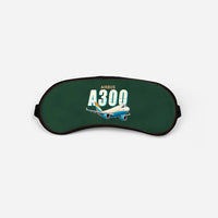 Thumbnail for Airbus A300-600F - Cartoon - Sleep Mask - Dark Green