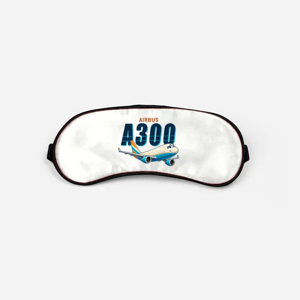 Airbus A300-600F - Cartoon - Sleep Mask - White