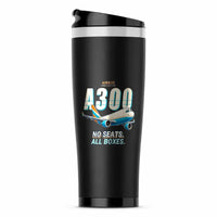 Thumbnail for Airbus A300-600F - Cartoon - Stainless Steel (No Holder) - Black