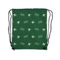 Thumbnail for Airbus A300-600F - Drawstring Bag - 3D Pattern - Green