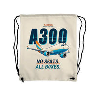 Thumbnail for Airbus A300-600F - Drawstring Bag - Cartoon - Beige