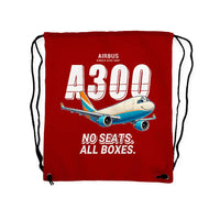 Thumbnail for Airbus A300-600F - Drawstring Bag - Cartoon - Red
